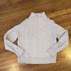 J. Crew 1/4 Zip Cable knit Sweater